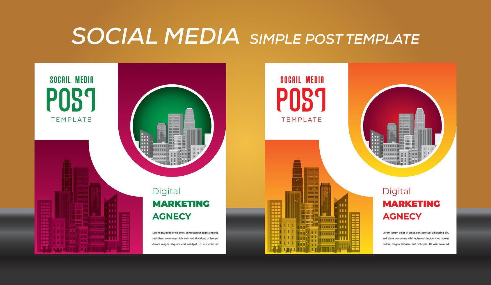 post template design illustration vector