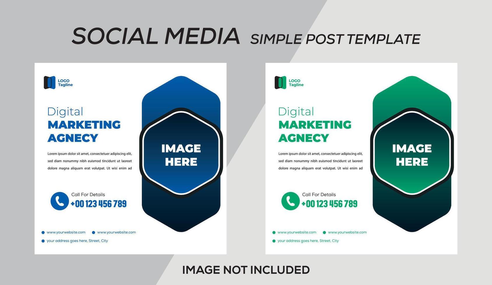 post template design illustration vector