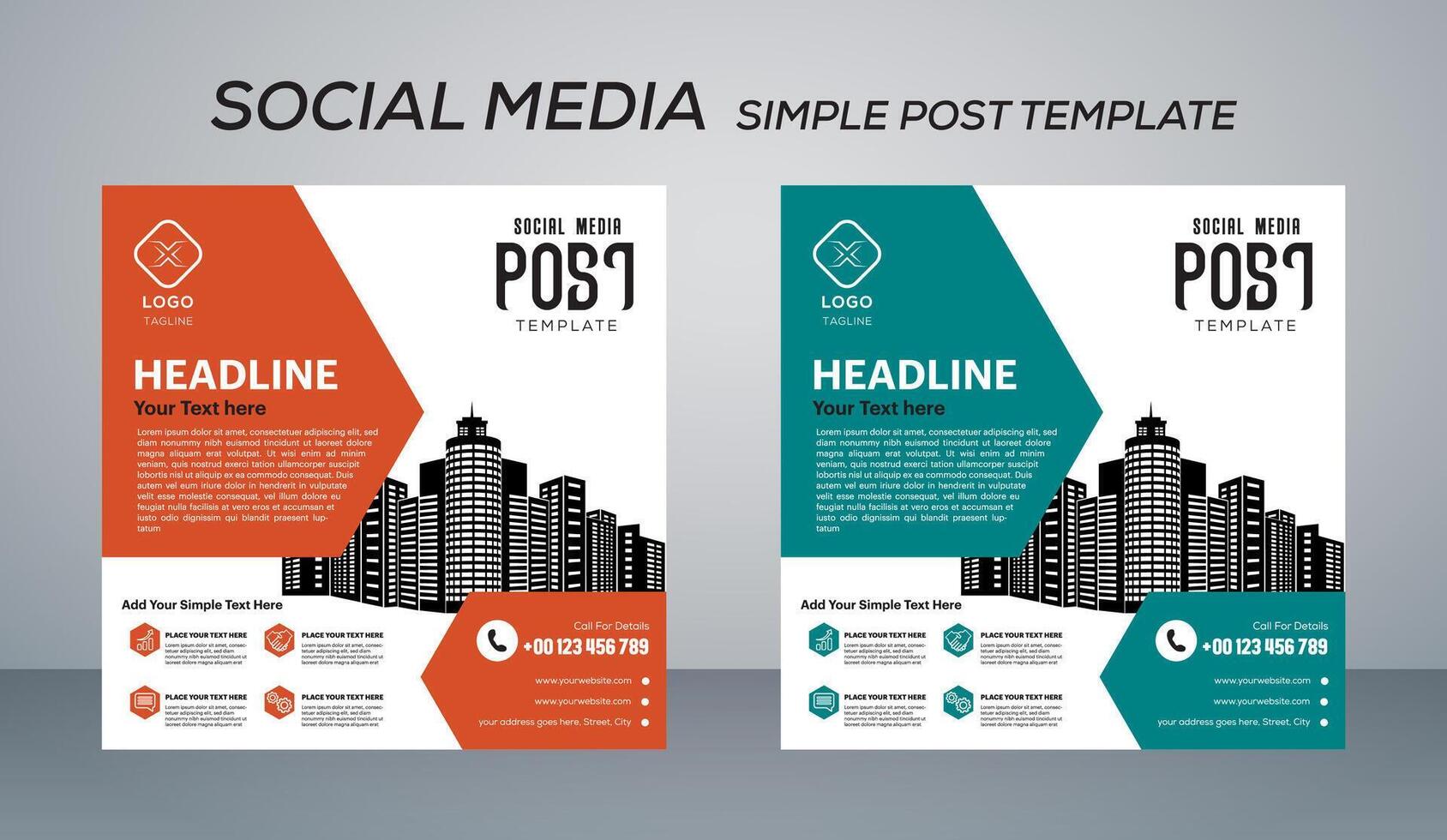 post template design illustration vector