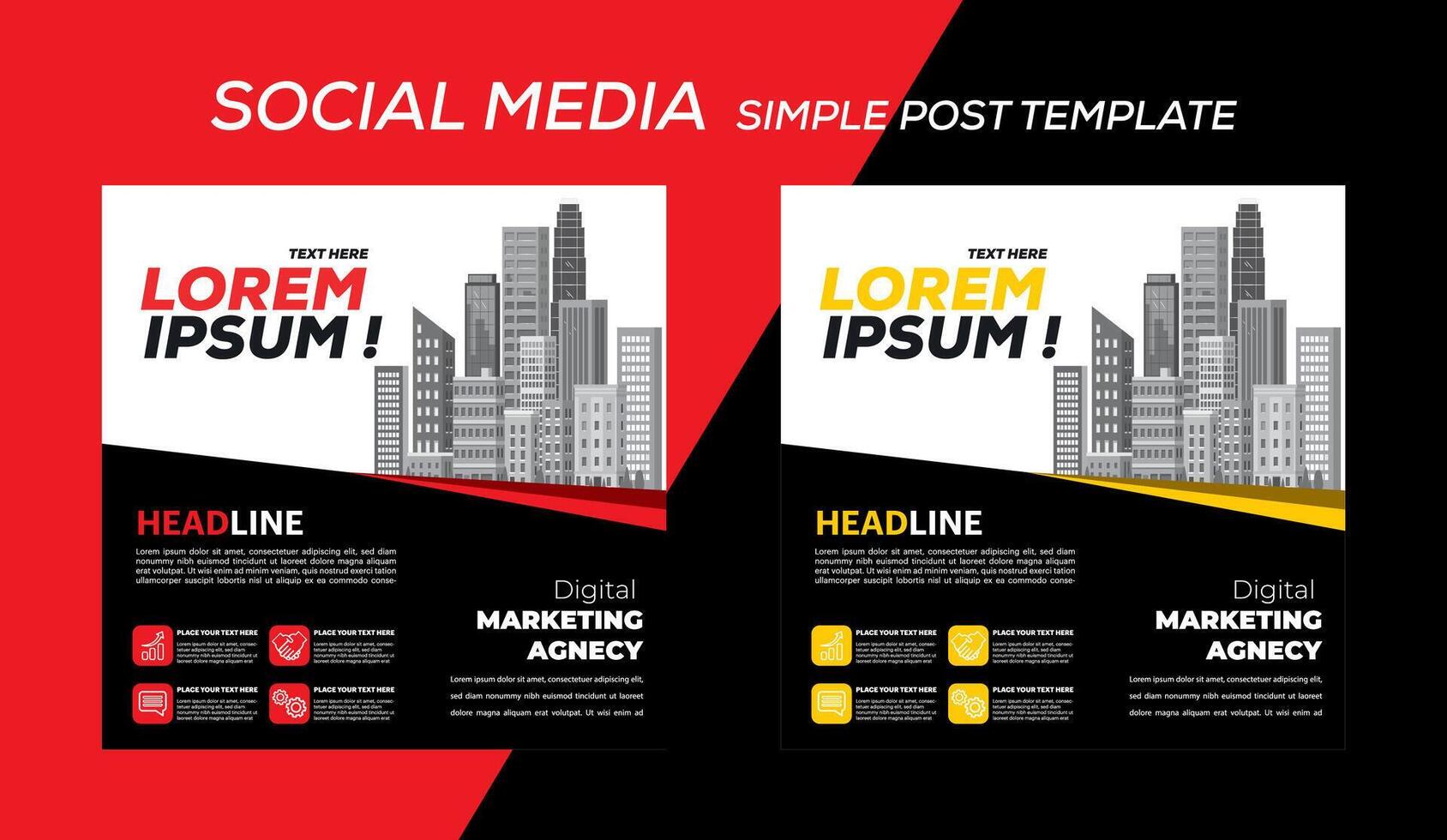 post template design illustration vector