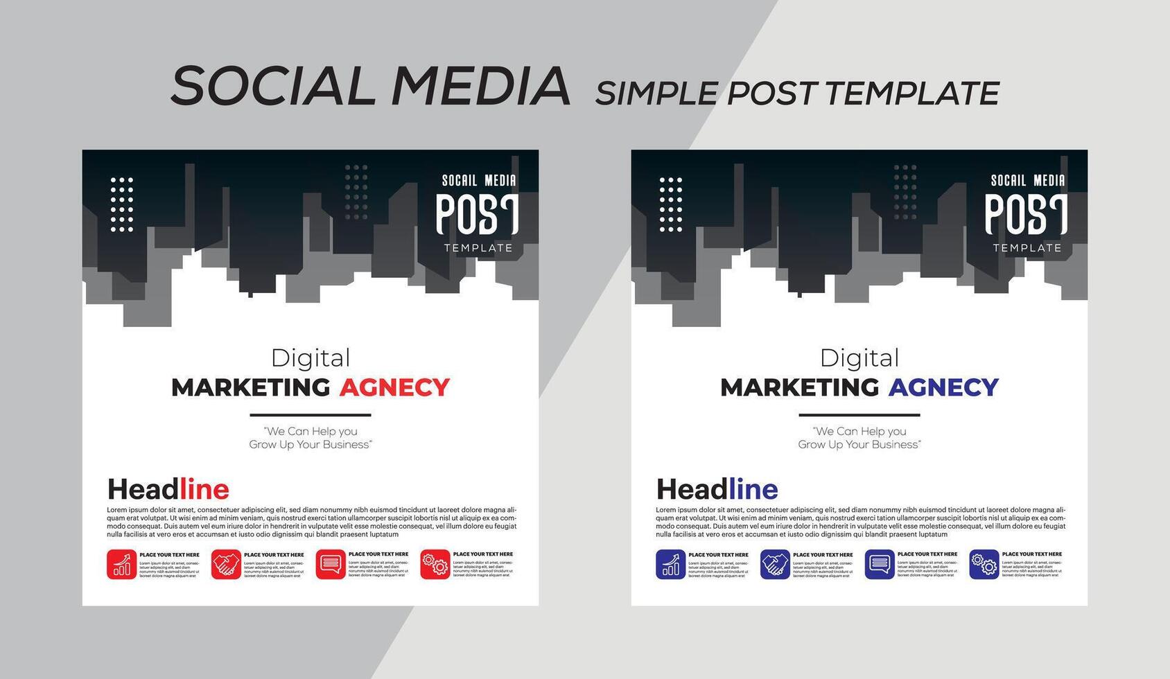 post template design illustration vector