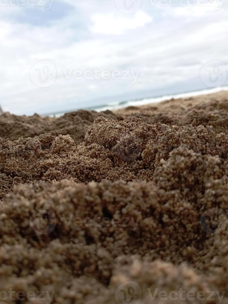 photo of beach sand and sky