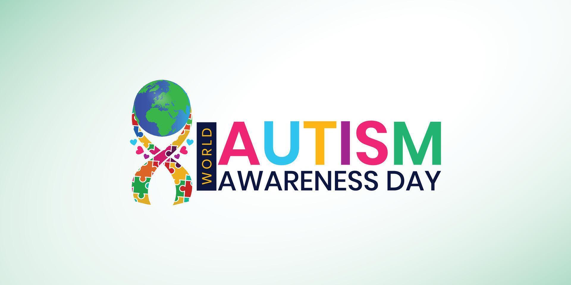 World autism awareness day social media post banner design template. World Autism Day colorful puzzle vector banner. Symbol of Autism. Healthcare, Autism Spectrum Disorder Awareness Day, Pride