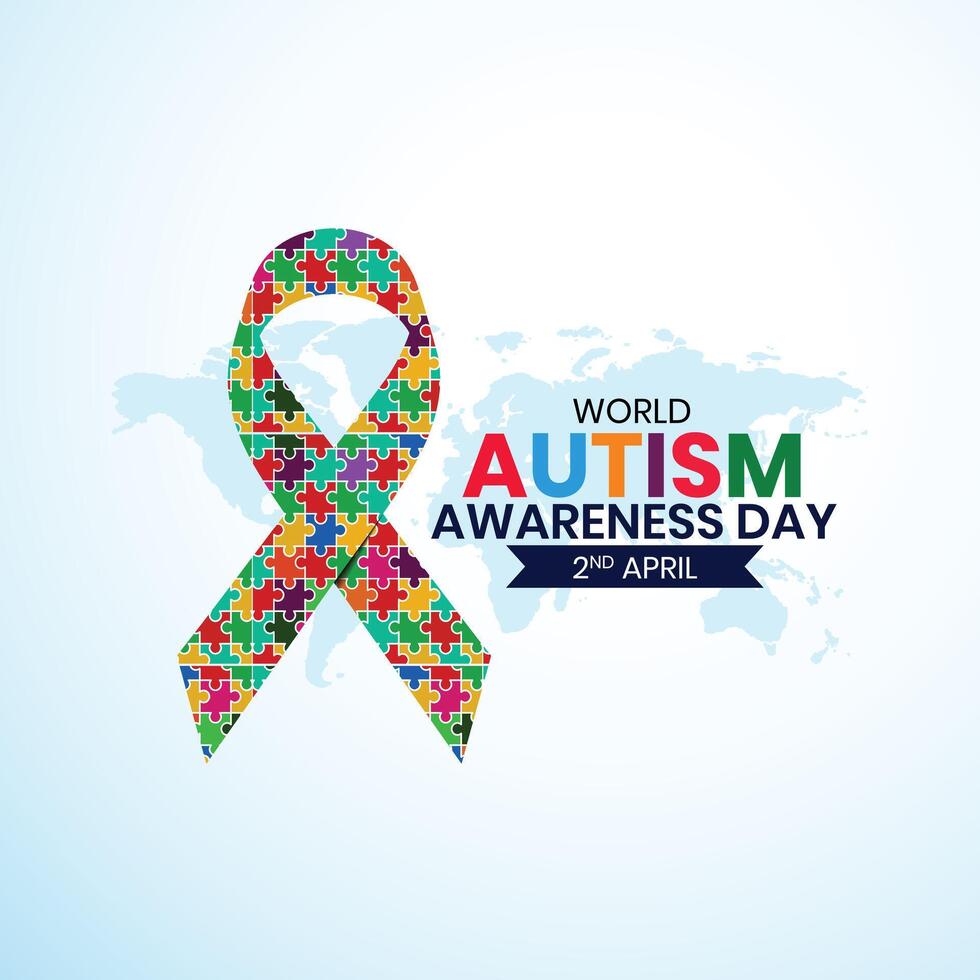 World autism awareness day social media post banner design template. World Autism Day colorful puzzle vector banner. Symbol of Autism. Healthcare, Autism Spectrum Disorder Awareness Day, Pride
