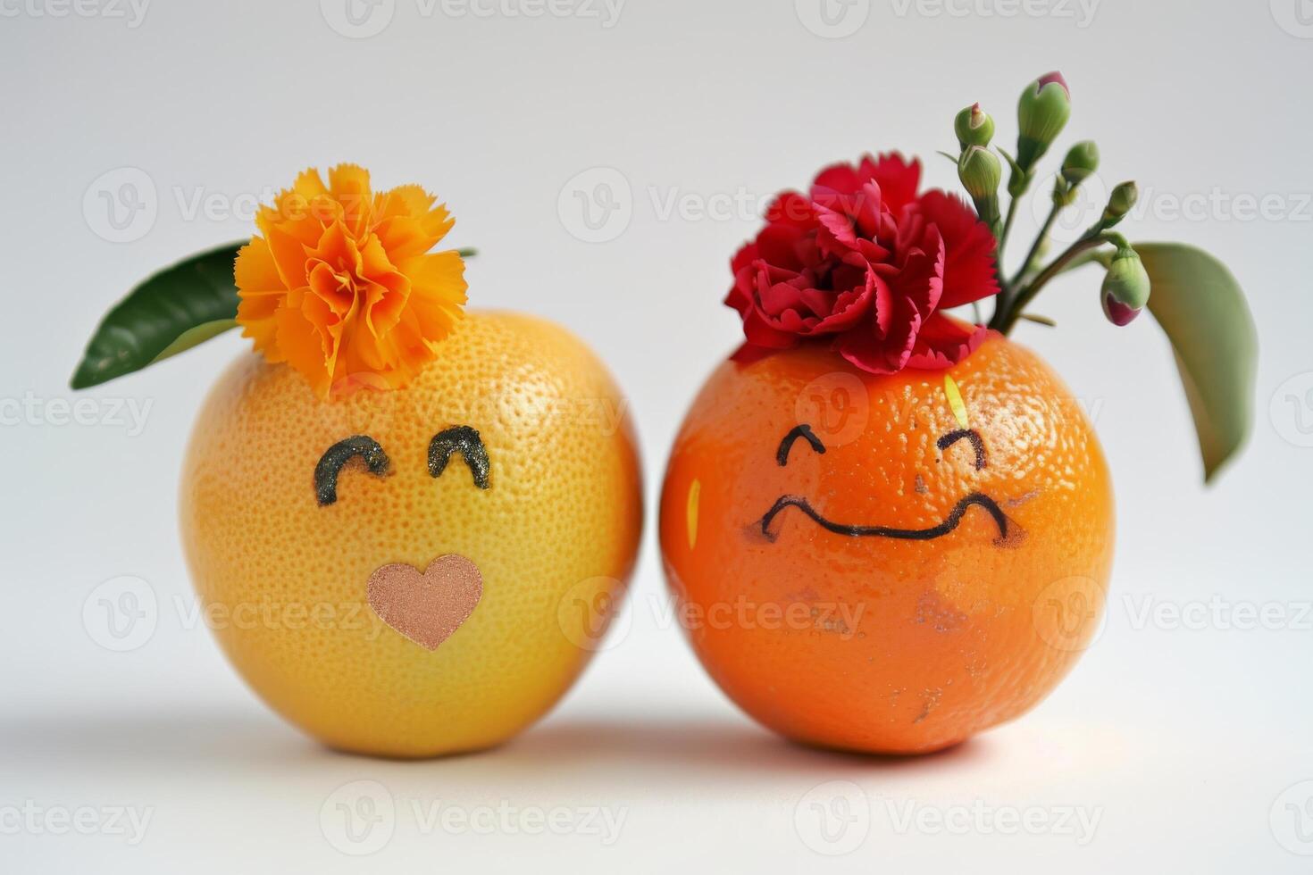 AI generated Cheerful Smiles and Sad Apple Isolated on White Background photo
