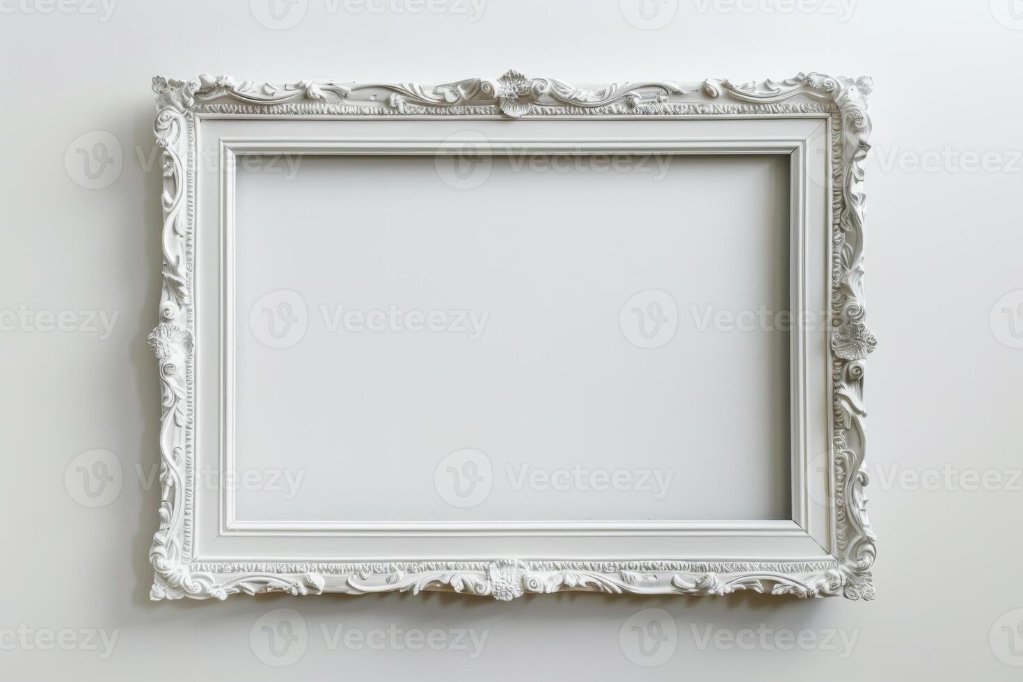 AI generated Minimalist Blank Photo Frame Isolated on White Background