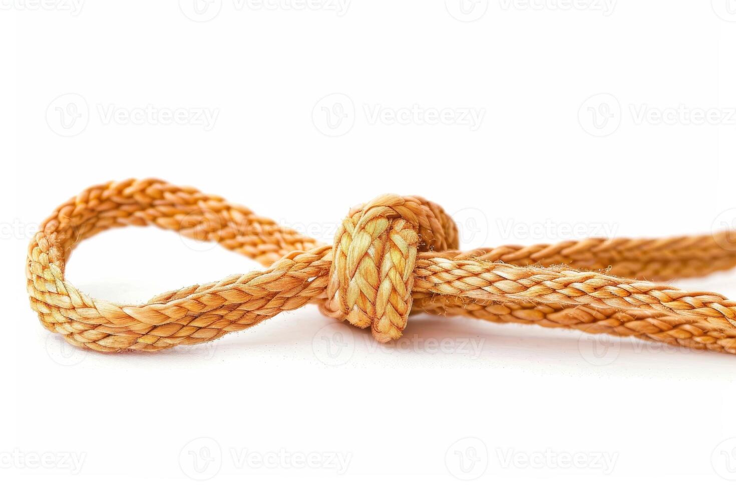 AI generated Shoelace Fragment Isolated on White Background photo