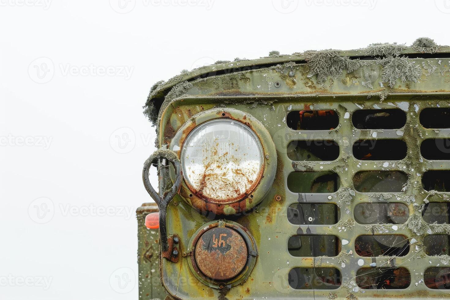 AI generated Modern Truck Headlight Isolated on White Background photo