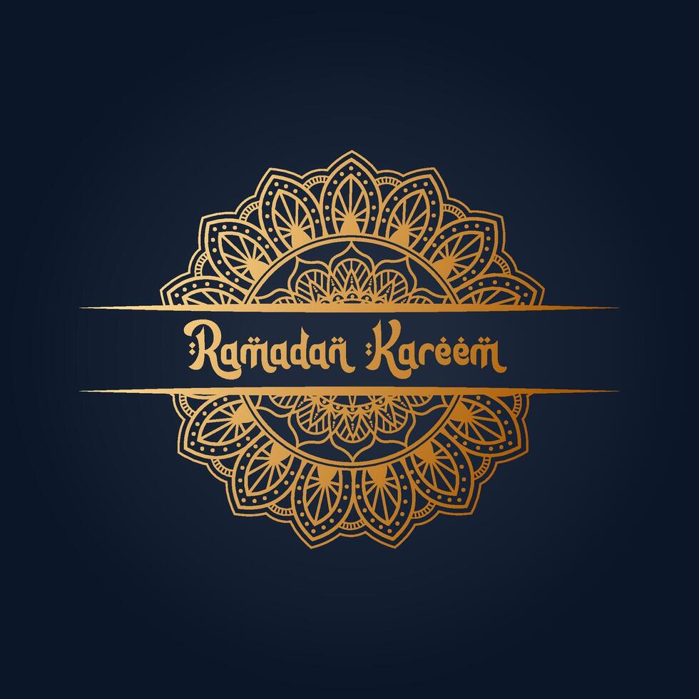 Luxury mandala Ramadan Kareem Islamic background design vector fully editable