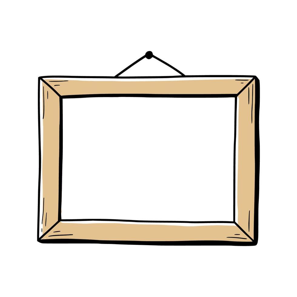 Hand drawn frame. Doodle sketch style vector