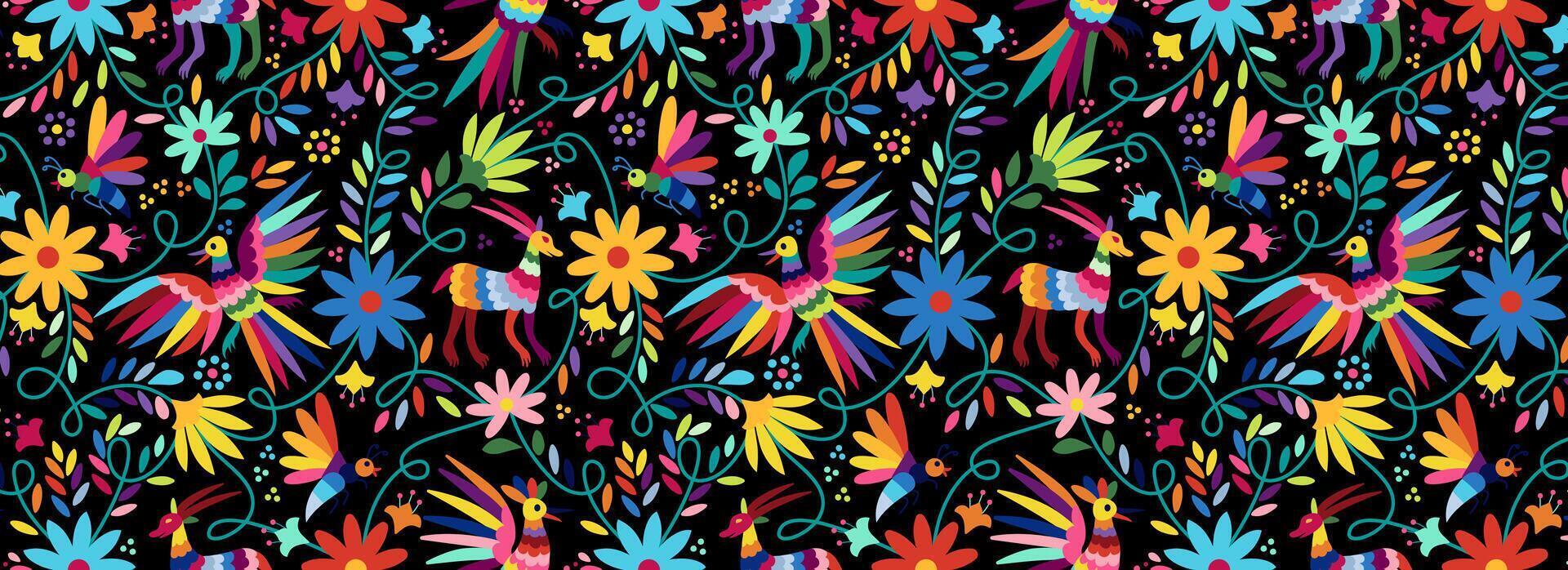 vector Mexican embroidery pattern 42572762 Vector Art at Vecteezy