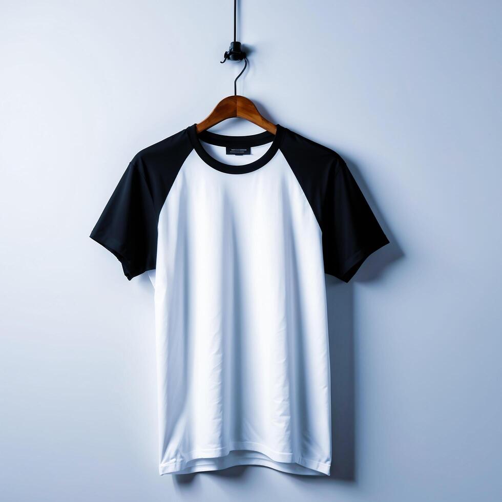 Black and White T Shirt mockup background image photo