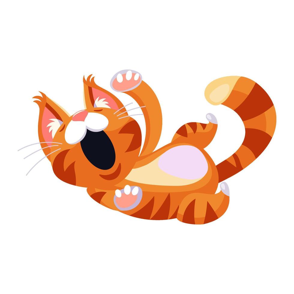 vector jengibre dibujos animados gato