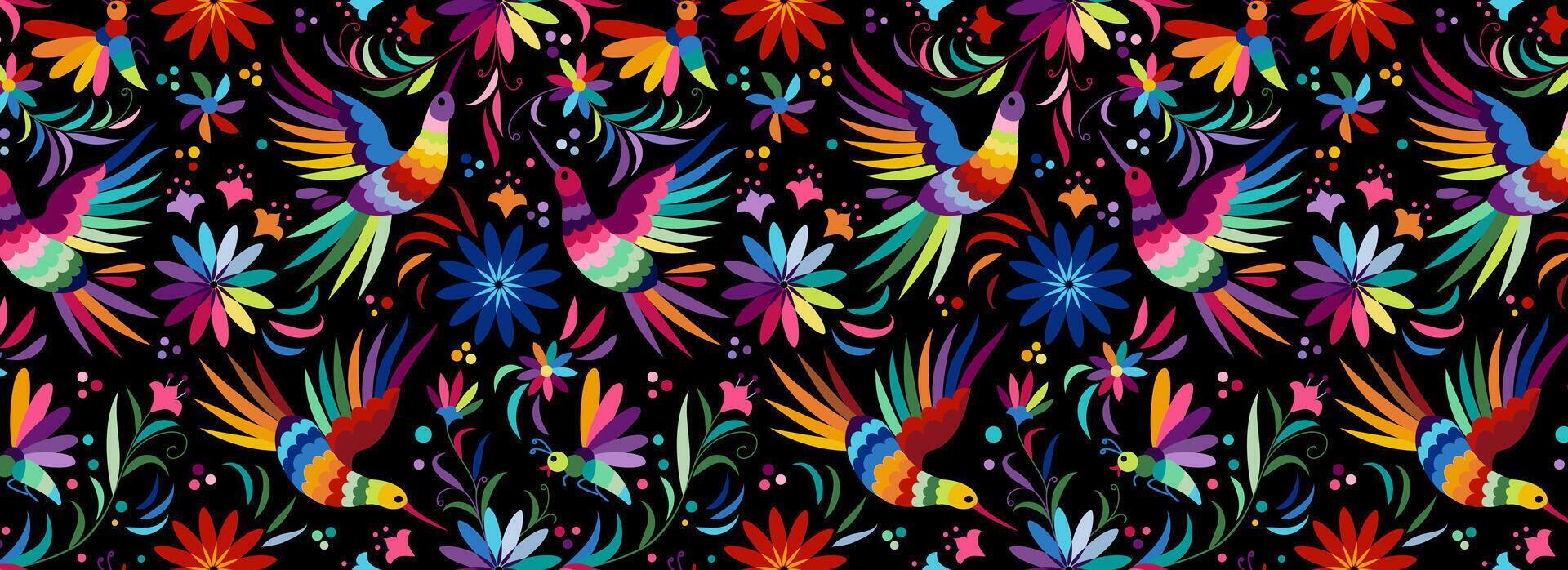 vector Mexican embroidery pattern
