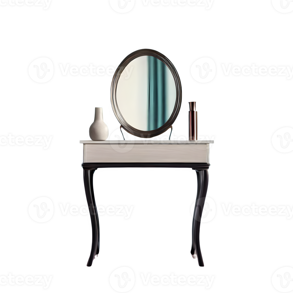 AI generated Vanity table isolated on transparent background png