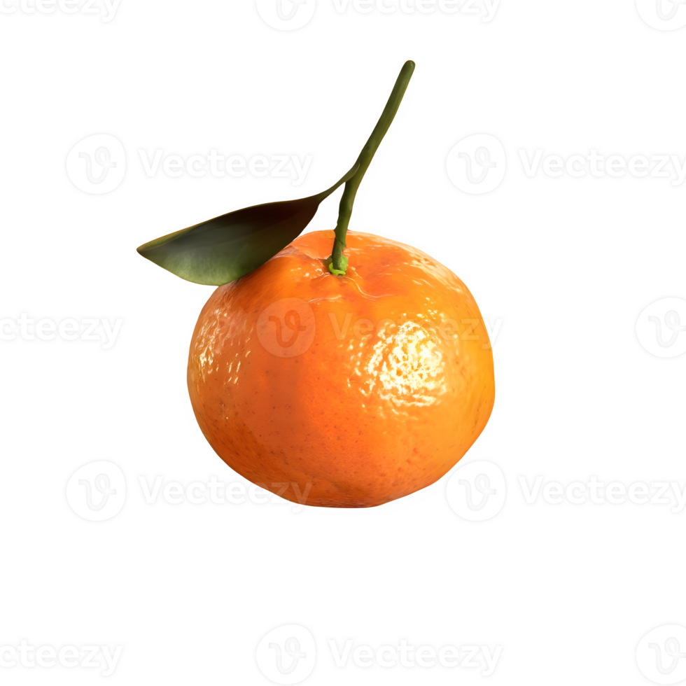 AI generated Tangerine fruit isolated on transparent background png