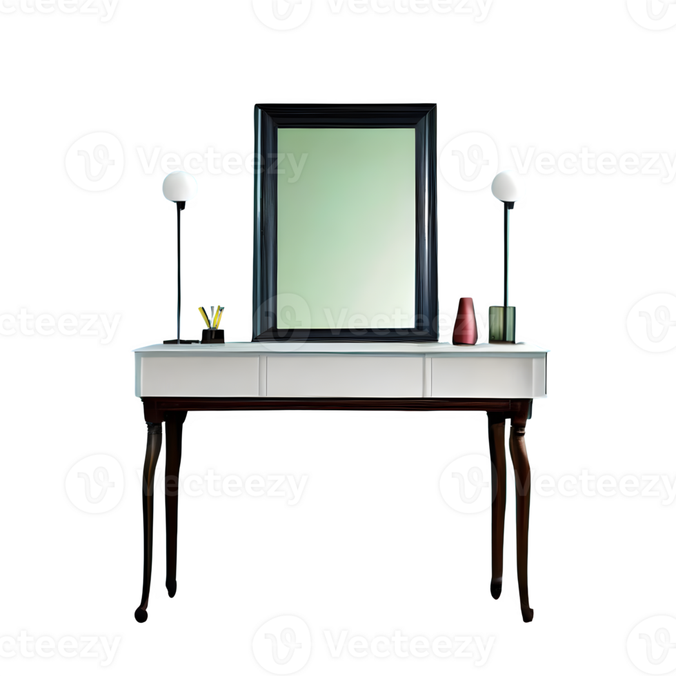 AI generated Vanity table isolated on transparent background png