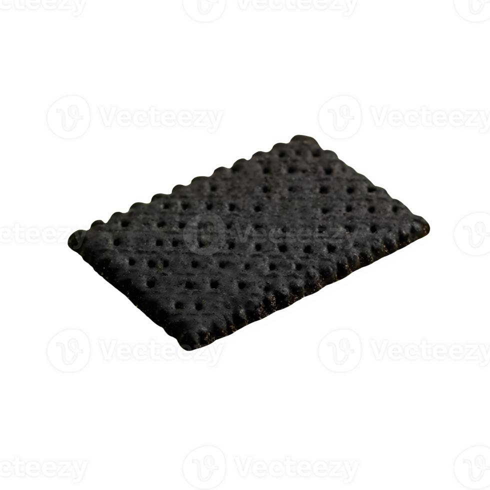 AI generated Black cracker isolated on transparent background png