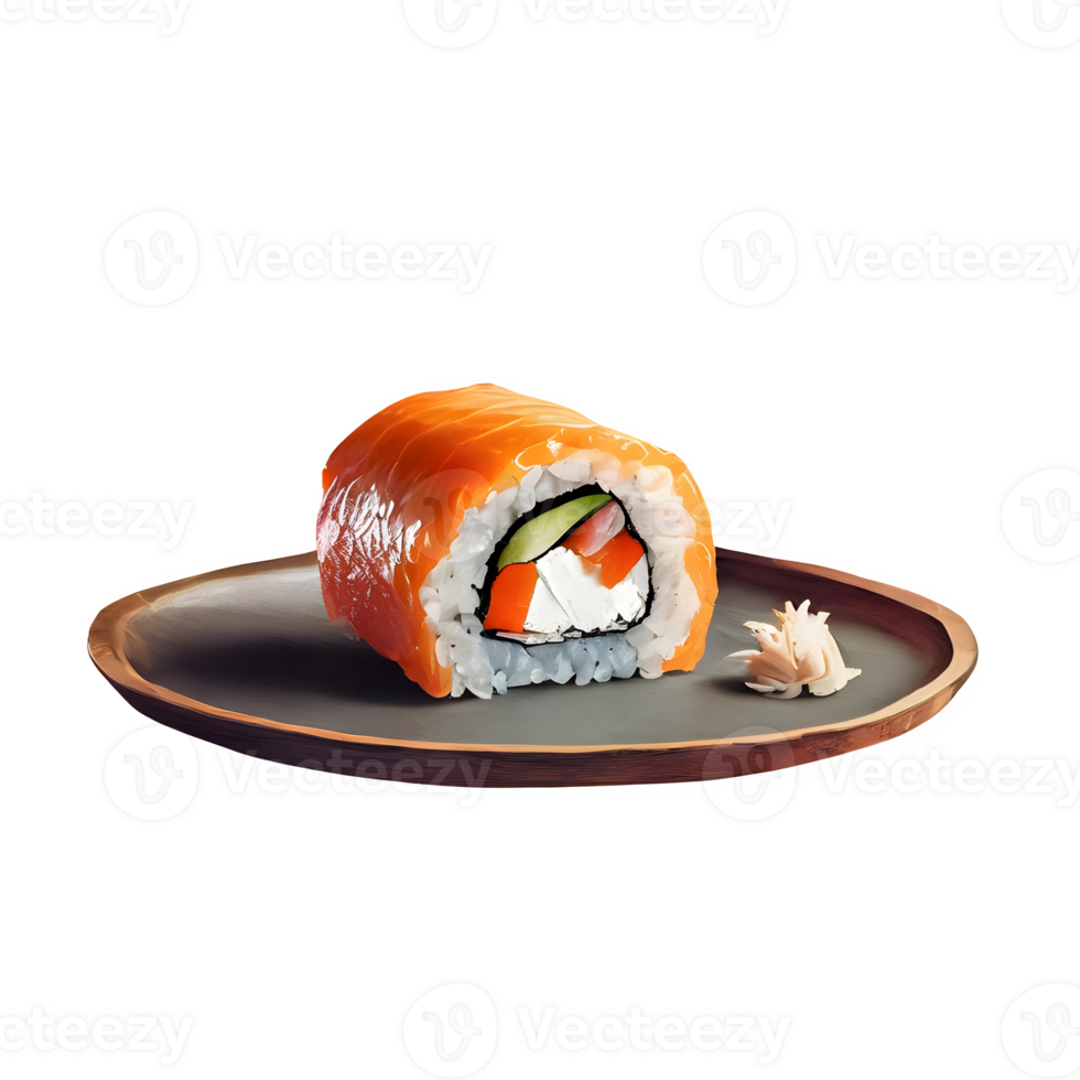 AI generated California roll isolated on transparent background png
