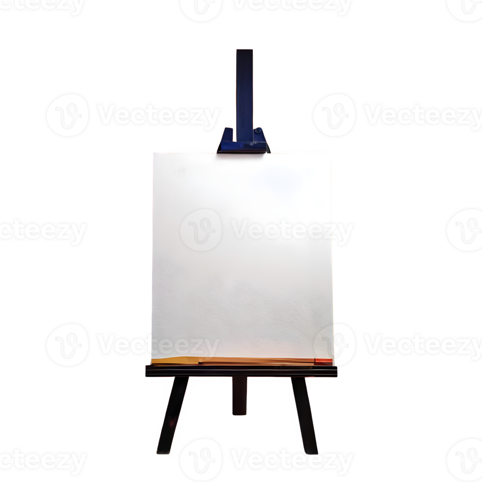 AI generated Canvas and easel photograph isolated on transparent background png