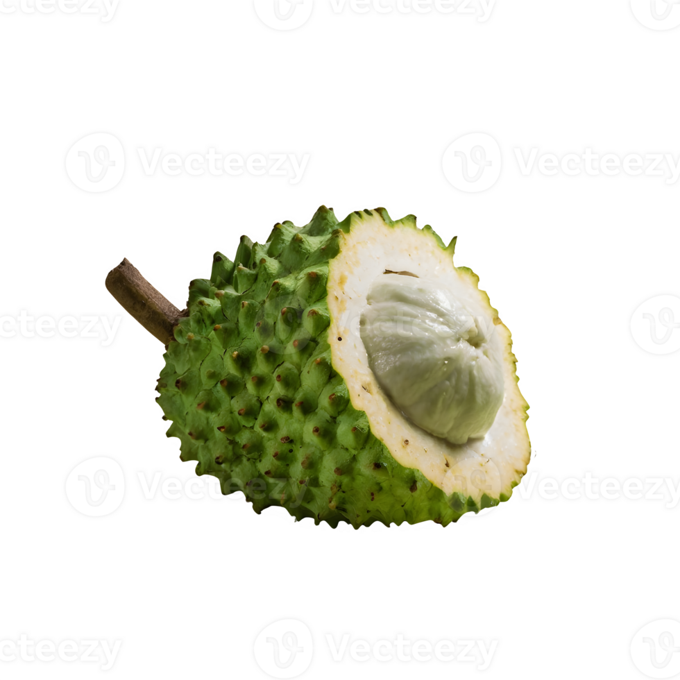 AI generated Soursop fruit isolated on transparent background png