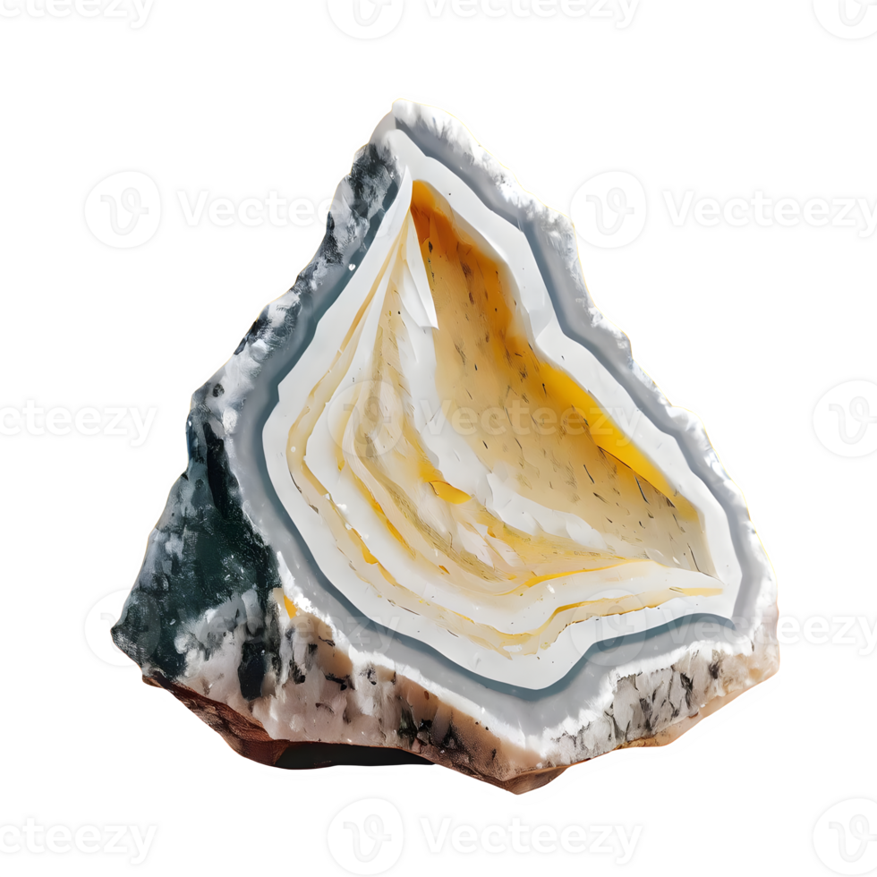 AI generated Banded flowstone calcite formed by mineral rich isolated on transparent background png