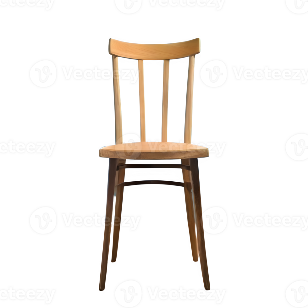 AI generated Bentwood chair isolated on transparent background png