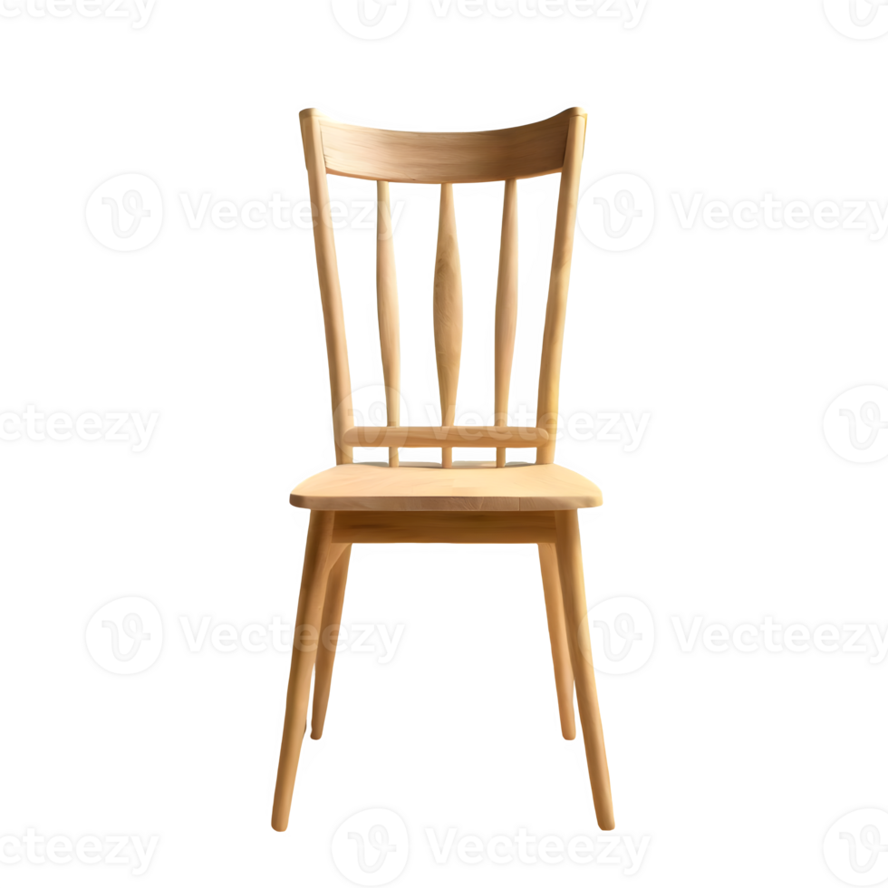 AI generated Bentwood chair isolated on transparent background png