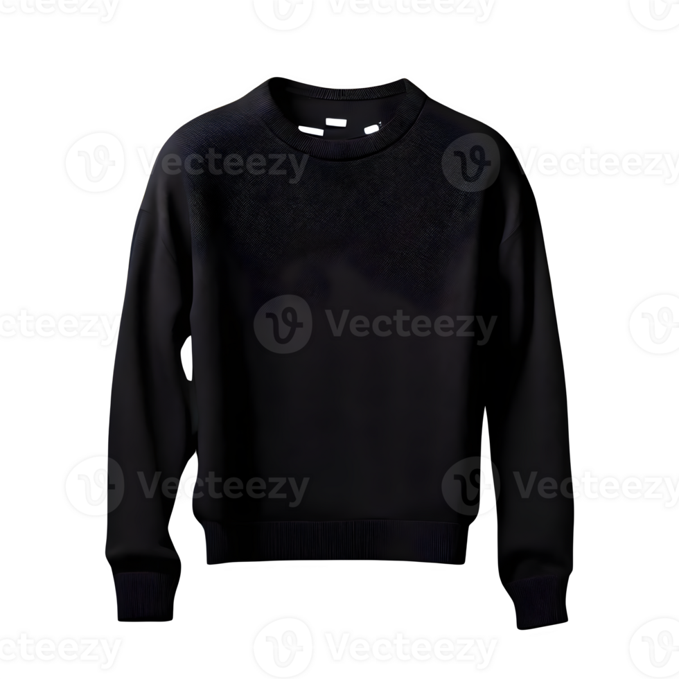 AI generated Black pullover isolated on transparent background png