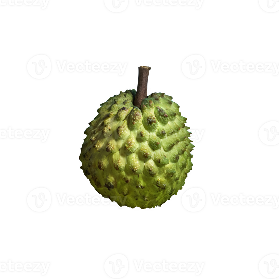 AI generated Soursop fruit isolated on transparent background png