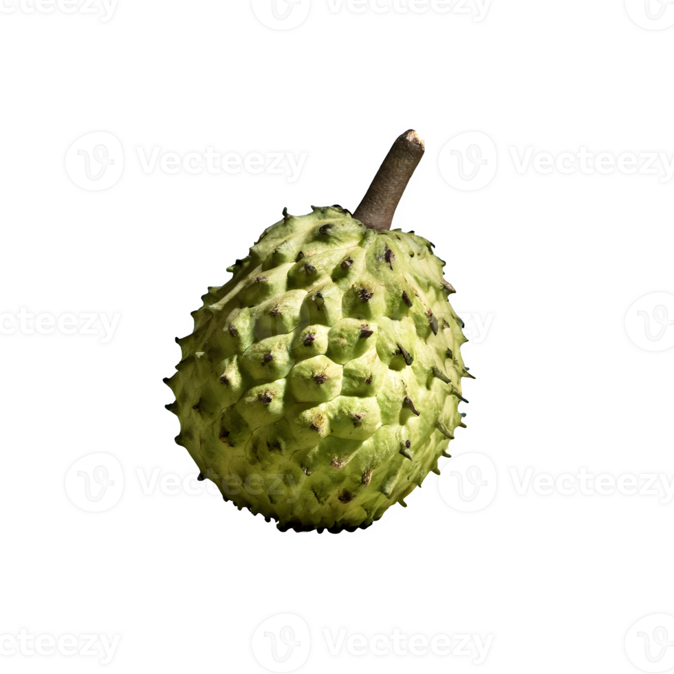 AI generated Soursop fruit isolated on transparent background png