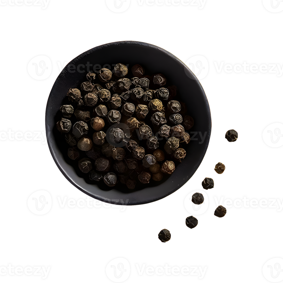 AI generated Black pepper isolated on transparent background png