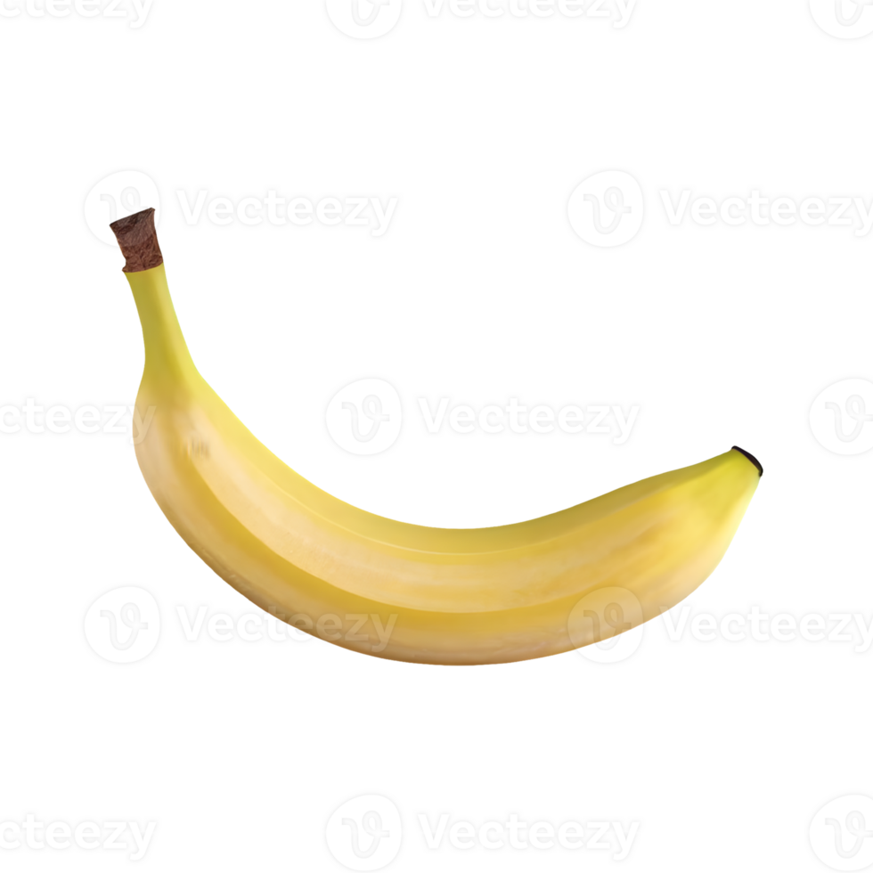 AI generated Banana isolated on transparent background png