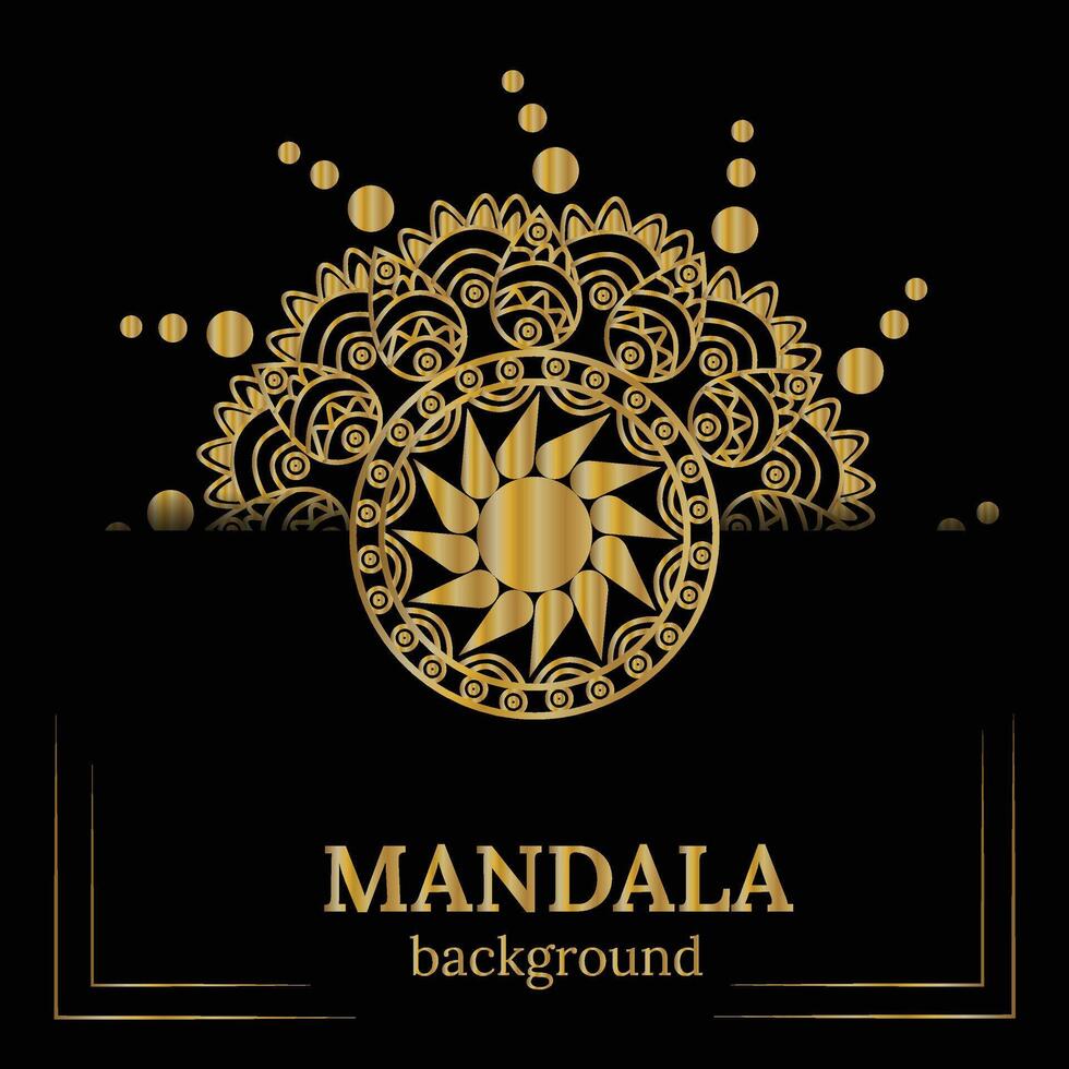 golden mandala design vector