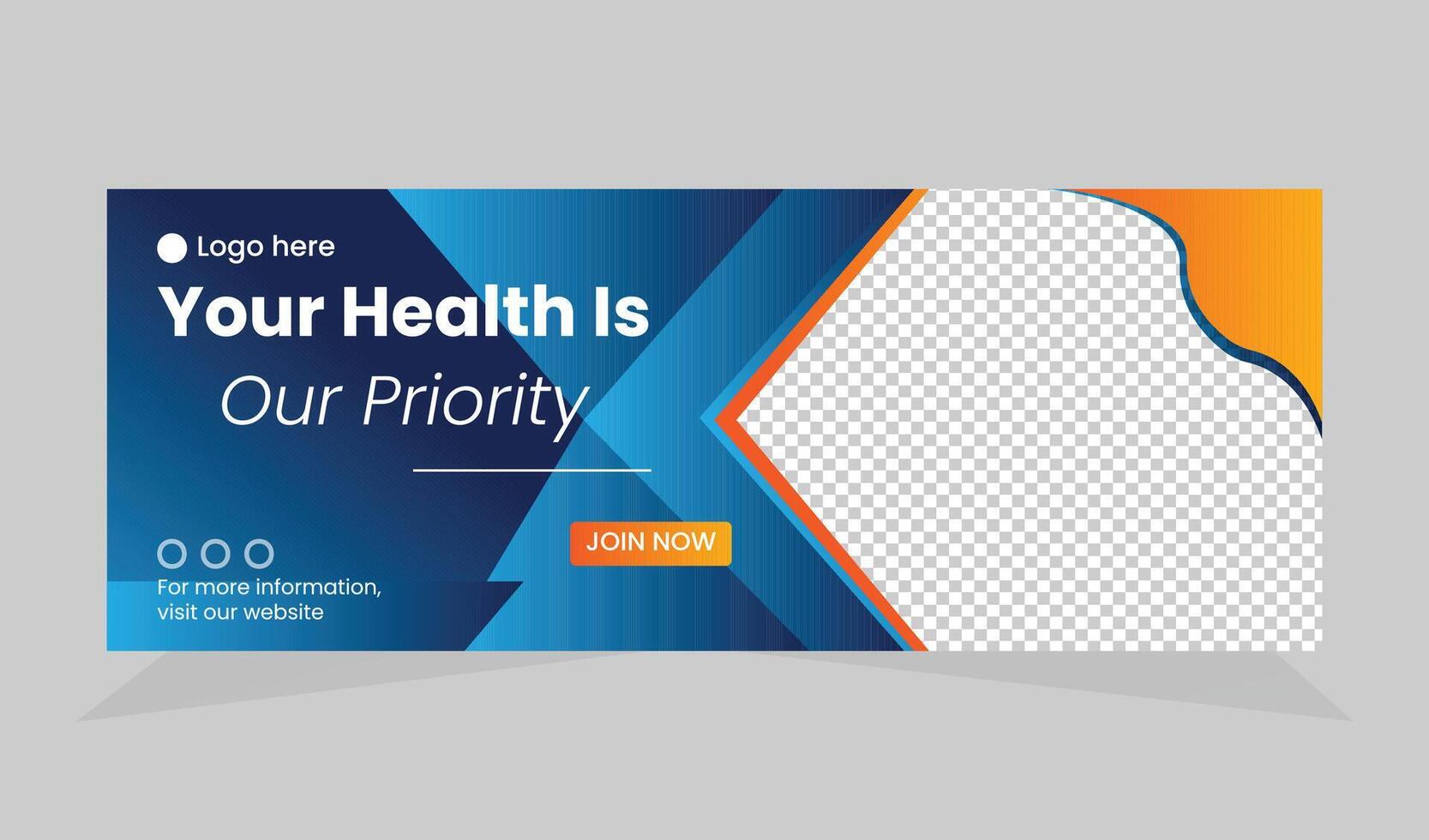 Health care web banner template vector