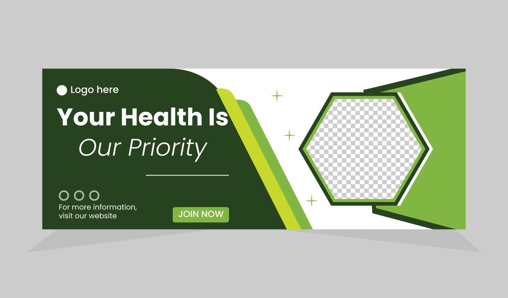 Health care web banner template vector