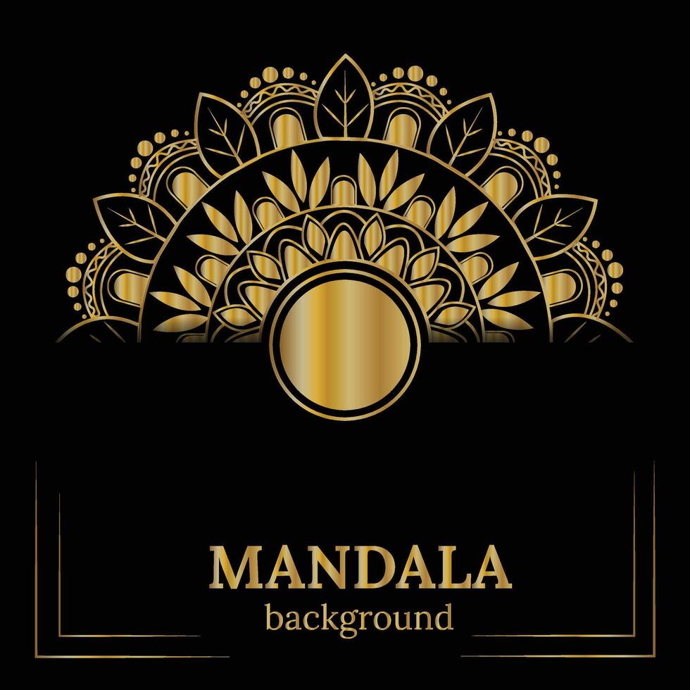 golden mandala design vector