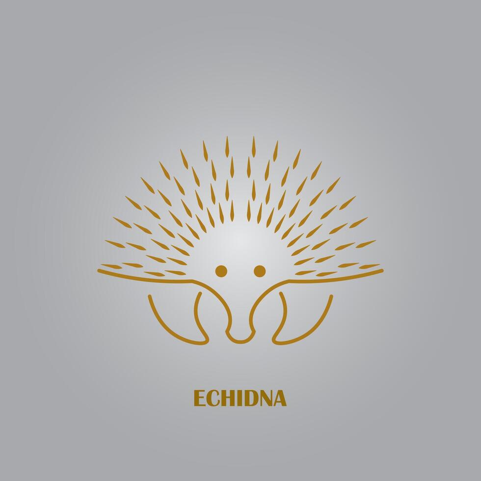 echidna logo design vector