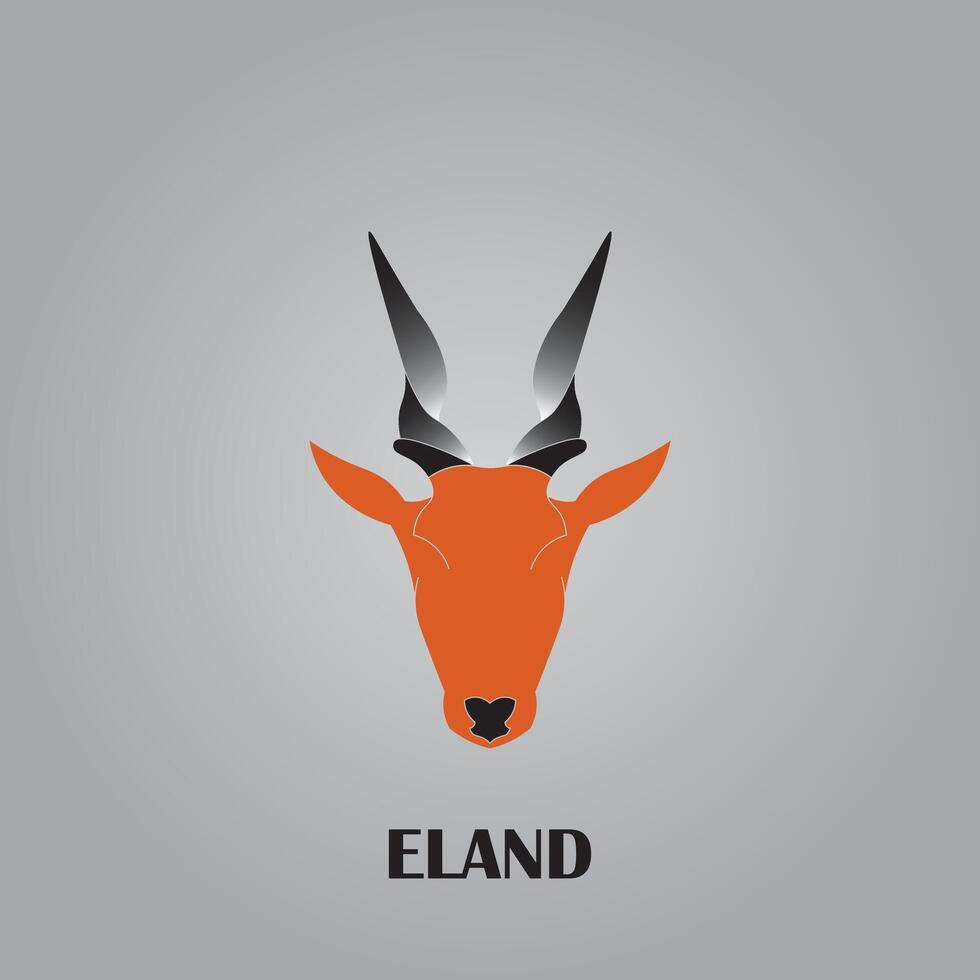Eland head logo design vector