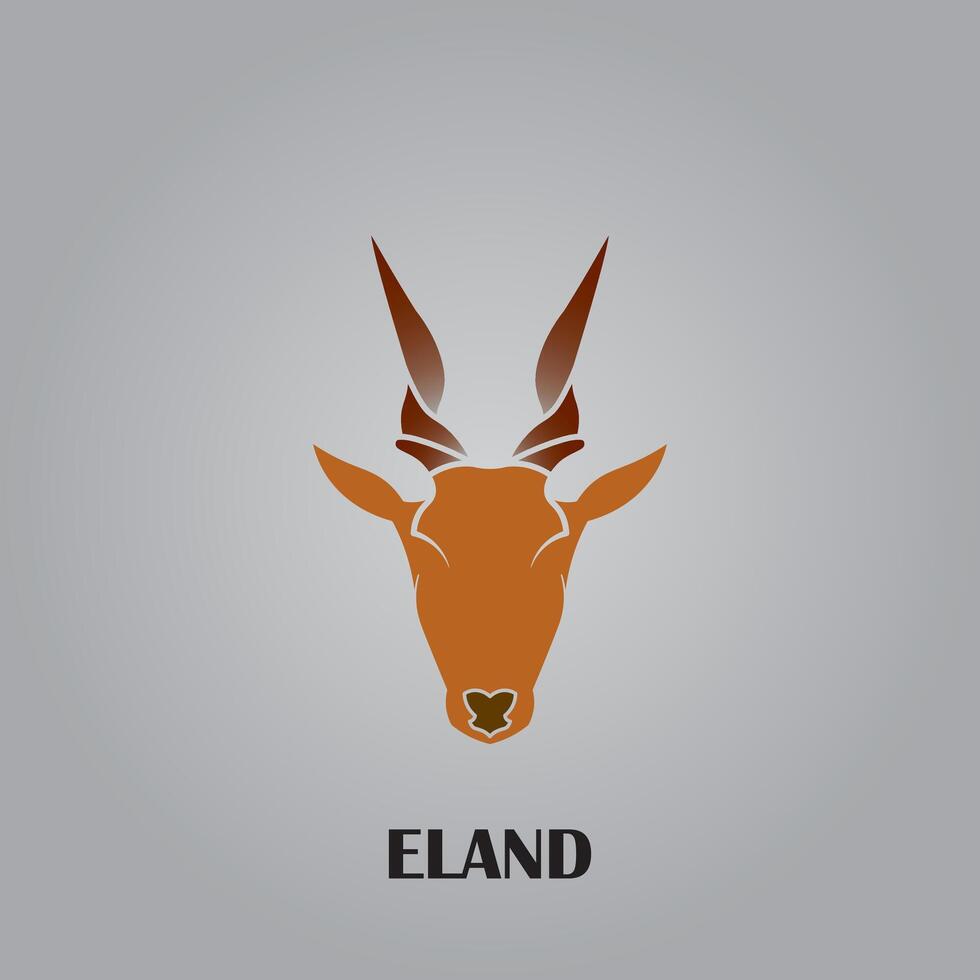Eland head logo design vector