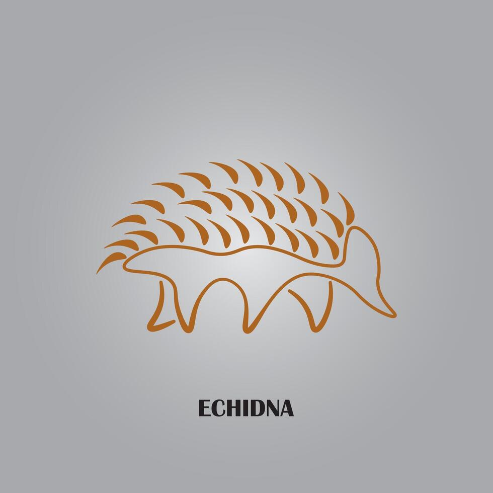 echidna logo design vector