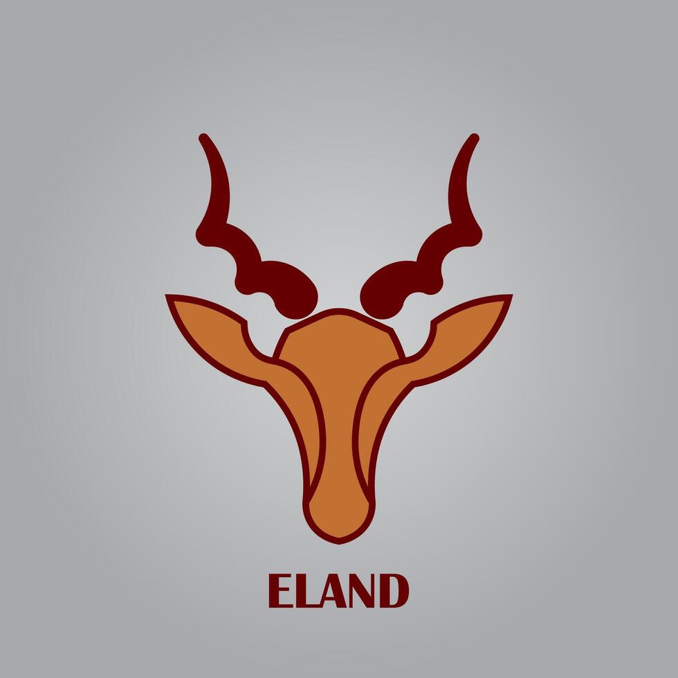 Eland head logo design vector