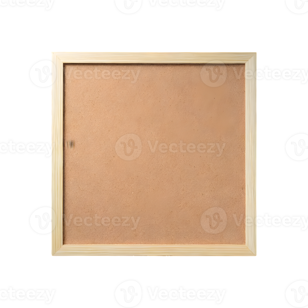 AI generated Empty space on cork board isolated on transparent background png