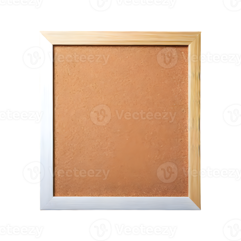 AI generated Empty space on cork board isolated on transparent background png