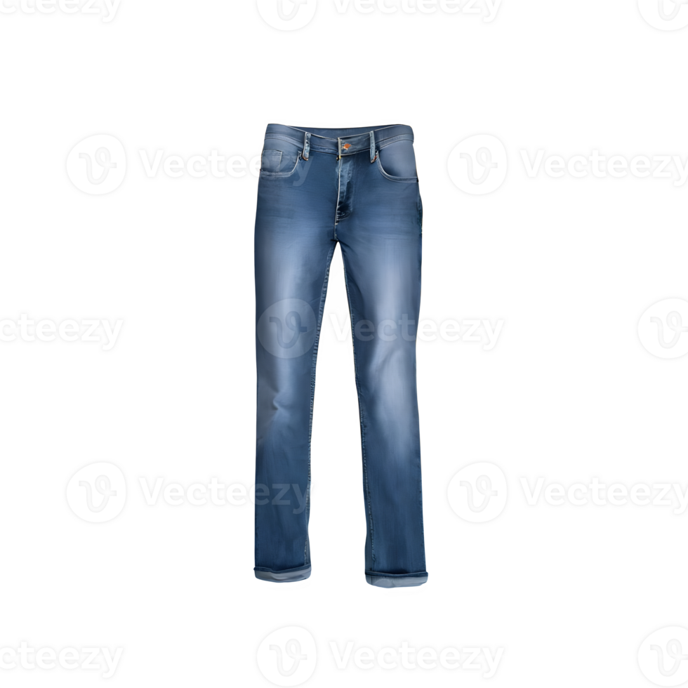 AI generated Blue jeans isolated on transparent background png