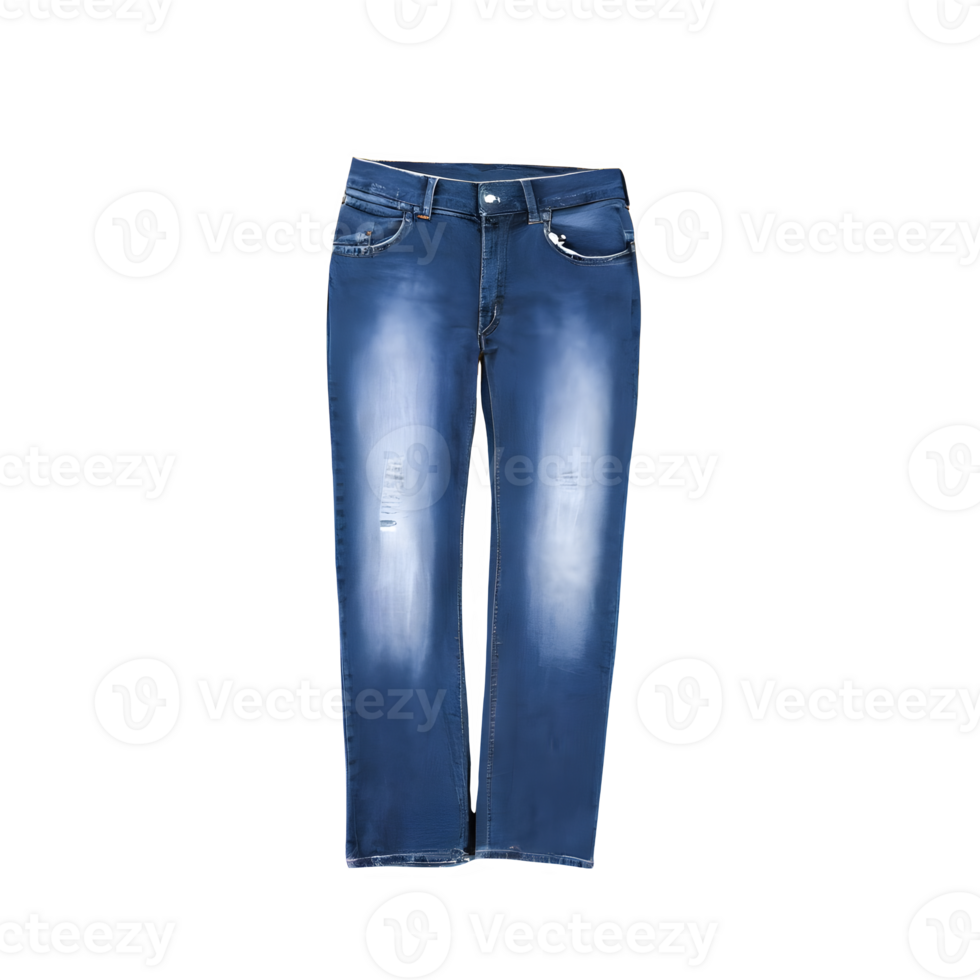 AI generated Blue jeans isolated on transparent background png