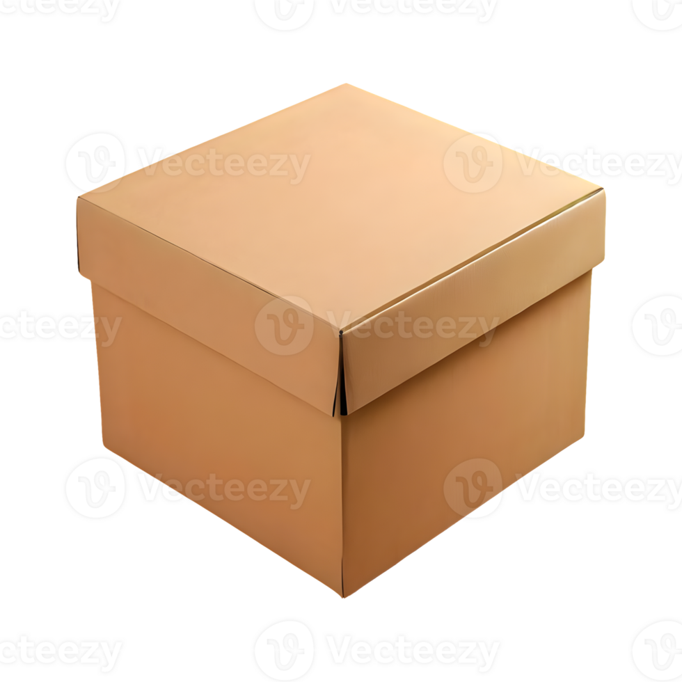 AI generated Box isolated on transparent background png