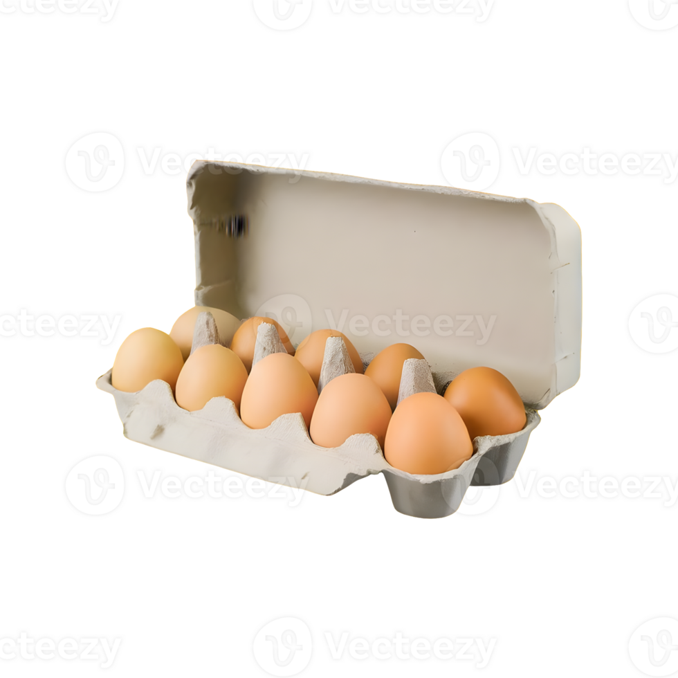 AI generated Egg carton isolated on transparent background png