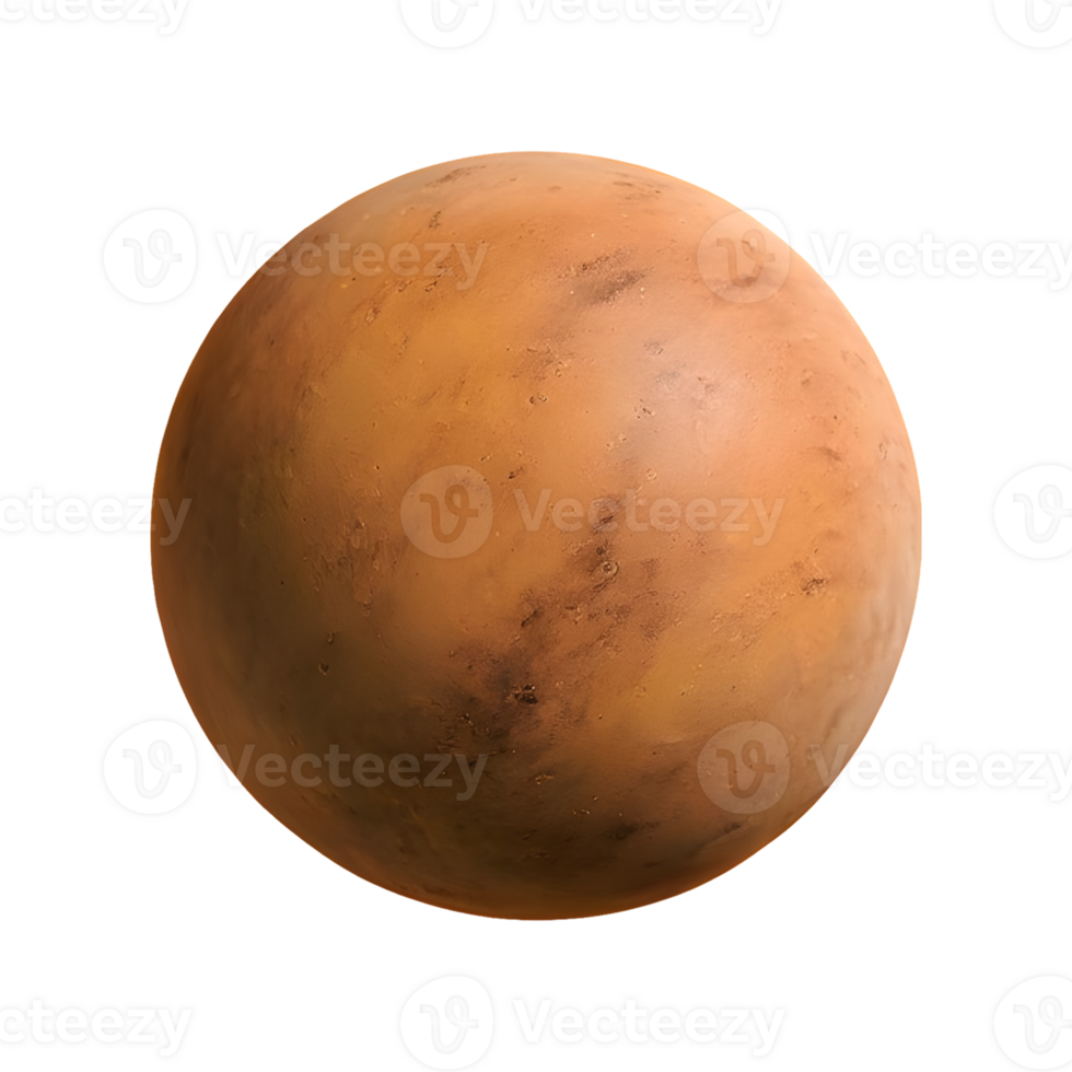 AI generated Mercury planet or foreign planet isolated on transparent background png