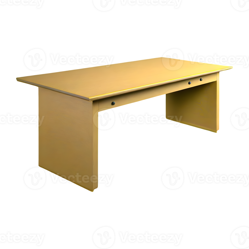 AI generated A table designed for writing or paperwork may have drawers isolated on transparent background png